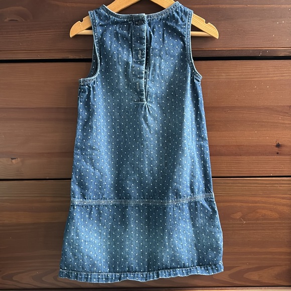 5T Gap polka dots jeans dress - Picture 3 of 4